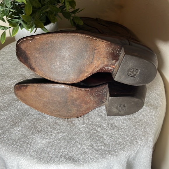 Retro Dan Post Brown Western Cowboy Boot / Women’s 9.5/10 / Men’s 9/Fits smaller - Picture 8 of 9